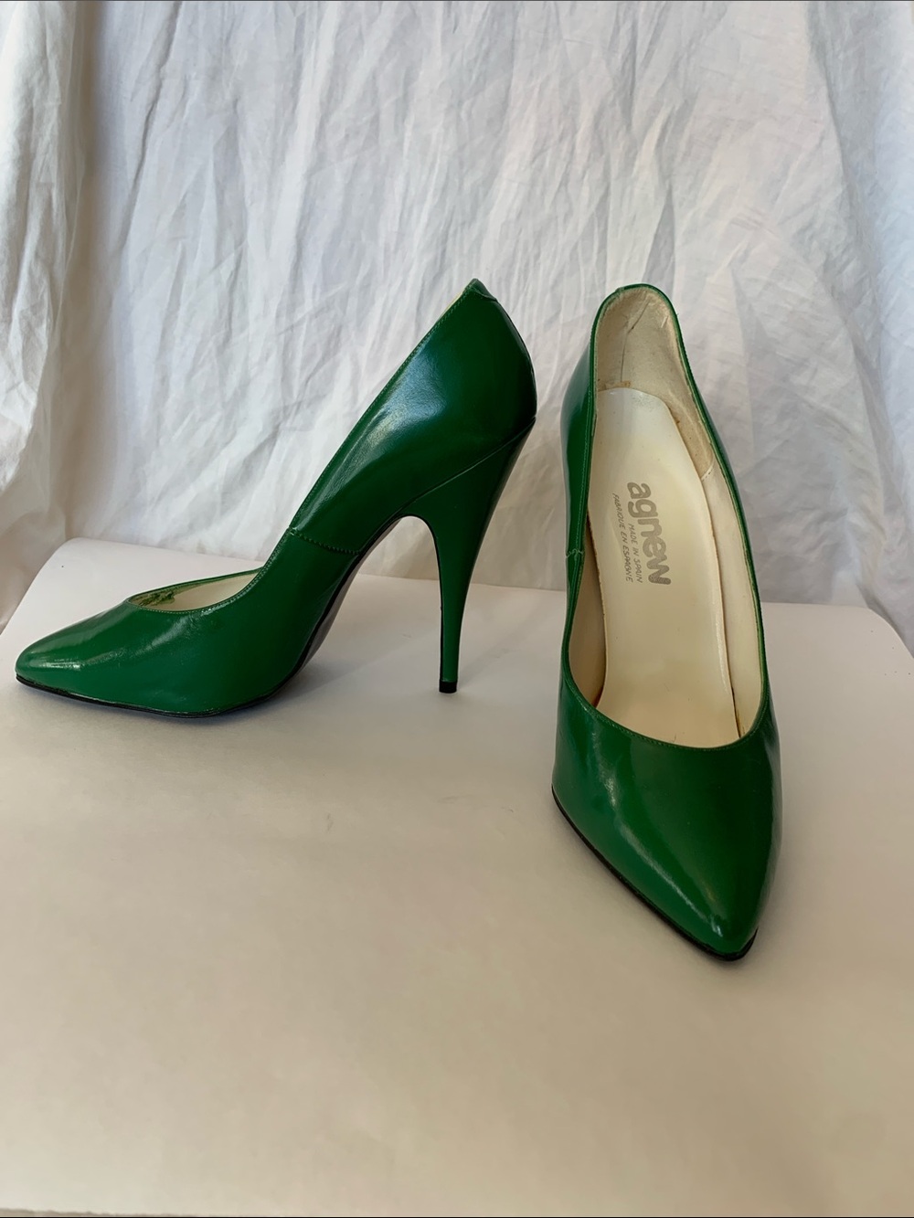 MINT Vintage Classic Green Patent Stiletto Heels